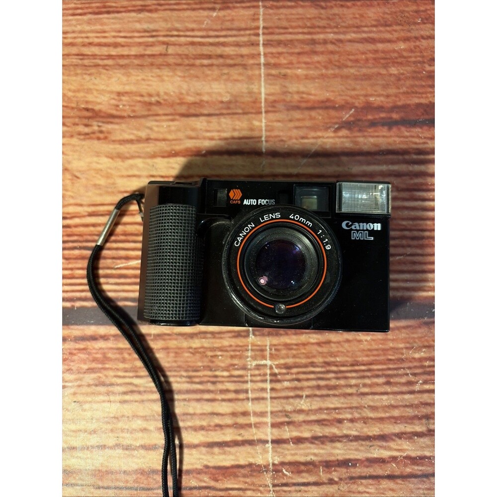 Canon AF35ML Point & Shoot 35MM Camera W/Flash 40mm 1:1.9 Auto Focus As Is